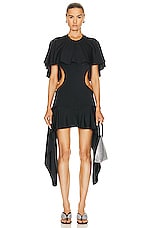 THE ATTICO Airi Mini Dress in Black, view 1, click to view large image.