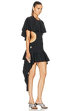 THE ATTICO Airi Mini Dress in Black, view 2, click to view large image.