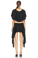 THE ATTICO Airi Mini Dress in Black, view 3, click to view large image.