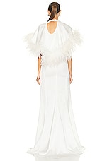 THE ATTICO Airi Long Dress in White, view 4, click to view large image.