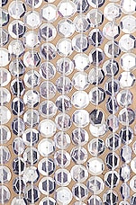 THE ATTICO Adriel Mini Dress in Silver, view 4, click to view large image.