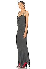 THE ATTICO Sleeveless Midi Dress in Dark Grey, view 4, click to view large image.