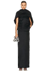 THE ATTICO Midi Dress in Black, view 2, click to view large image.