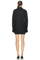 THE ATTICO Mini Shirt Dress in Black, view 4, click to view large image.