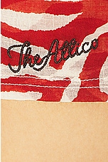 THE ATTICO Zebra Printed Short in Red & Milk, view 5, click to view large image.