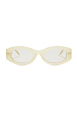 THE ATTICO Berta Sunglasses in Yellow & Gold, view 1, click to view large image.