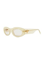 THE ATTICO Berta Sunglasses in Yellow & Gold, view 2, click to view large image.