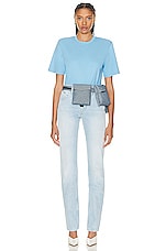 THE ATTICO Girlfriend Long Pant in Sky Blue, view 4, click to view large image.