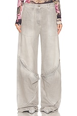 THE ATTICO Baggy Wide Leg in Vintage Grey, view 1, click to view large image.
