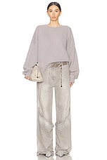 THE ATTICO Baggy Wide Leg in Vintage Grey, view 5, click to view large image.