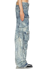 THE ATTICO Fern Long Pant in Blue Bleach, view 3, click to view large image.