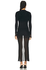 THE ATTICO Long Cardigan in Black Degrade, view 3, click to view large image.