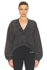THE ATTICO Oversized Sweatshirt in Black Fade, view 1, click to view large image.