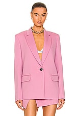 THE ATTICO Bianca Blazer in Orchid Haze, view 2, click to view large image.