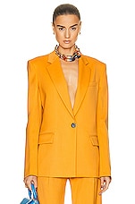 THE ATTICO Bianca Blazer in Pumpkin, view 1, click to view large image.