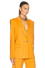 THE ATTICO Bianca Blazer in Pumpkin, view 2, click to view large image.
