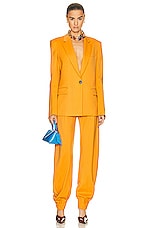 THE ATTICO Bianca Blazer in Pumpkin, view 4, click to view large image.