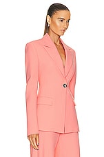 THE ATTICO Blue Blazer in Salmon, view 2, click to view large image.