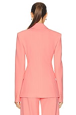 THE ATTICO Blue Blazer in Salmon, view 3, click to view large image.