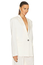 THE ATTICO Bianca Blazer in Milk, view 2, click to view large image.