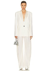 THE ATTICO Bianca Blazer in Milk, view 4, click to view large image.