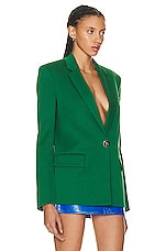 THE ATTICO Bianca Blazer in Emerald, view 2, click to view large image.