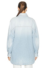 THE ATTICO Short Coat in Sky Blue, view 4, click to view large image.