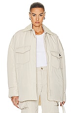 THE ATTICO Short Coat in Ivory, view 1, click to view large image.