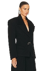 THE ATTICO Tailored Blazer in Black, view 2, click to view large image.