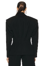 THE ATTICO Tailored Blazer in Black, view 3, click to view large image.