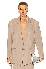 【関税込み】The Attico ベージュ Glen テーラードジャケット The Attico Glen Blazer Jacket | italist