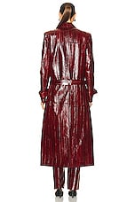THE ATTICO For FWRD Long Coat in Dark Grapes, view 3, click to view large image.