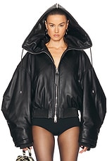 THE ATTICO Bomber Jacket in Black, view 1, click to view large image.