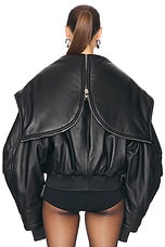 THE ATTICO Bomber Jacket in Black, view 4, click to view large image.