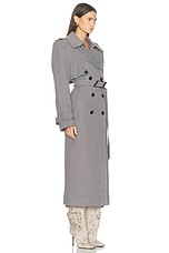 THE ATTICO Trench Coat in Grey, view 2, click to view large image.