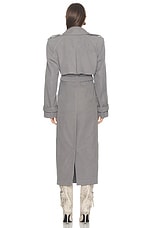 THE ATTICO Trench Coat in Grey, view 4, click to view large image.