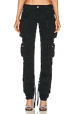 THE ATTICO Essie Long Pant in Black, view 1, click to view large image.