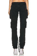 THE ATTICO Essie Long Pant in Black, view 3, click to view large image.