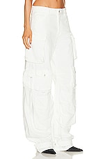 THE ATTICO Fern Long Pant in White, view 2, click to view large image.