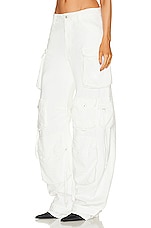 THE ATTICO Fern Long Pant in White, view 3, click to view large image.