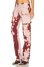 THE ATTICO Essie Long Pant in Pink & Bordeaux, view 3, click to view large image.