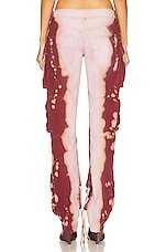 THE ATTICO Essie Long Pant in Pink & Bordeaux, view 4, click to view large image.