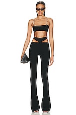 THE ATTICO Remi Long Pant in Black, view 4, click to view large image.