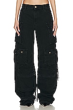 THE ATTICO Fern Long Pant in Black, view 1, click to view large image.
