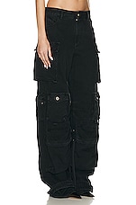 THE ATTICO Fern Long Pant in Black, view 2, click to view large image.