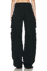 THE ATTICO Fern Long Pant in Black, view 3, click to view large image.