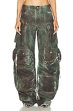 THE ATTICO Fern Long Pant in Stained Green, view 1, click to view large image.