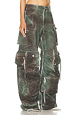 THE ATTICO Fern Long Pant in Stained Green, view 2, click to view large image.