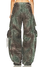 THE ATTICO Fern Long Pant in Stained Green, view 3, click to view large image.