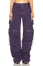 THE ATTICO Fern Long Pant in Purple, view 1, click to view large image.